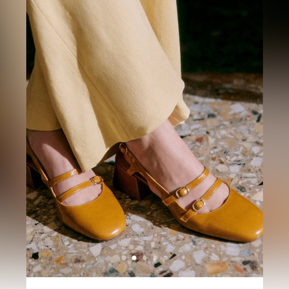 Brand new Sézane Women's Orche color Leather Paula Babies shoes - Picture 11 of 12